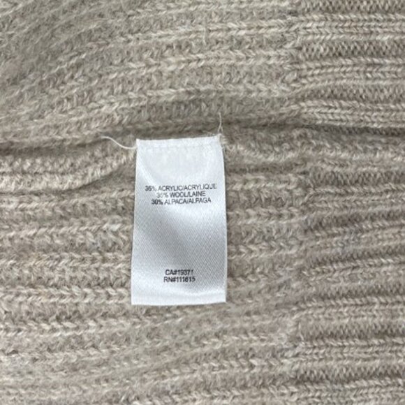 Robert Rodriguez Women's Wool Alpaca Oatmeal Beige Ruffle Cardigan Sweater Small - Picture 5 of 12